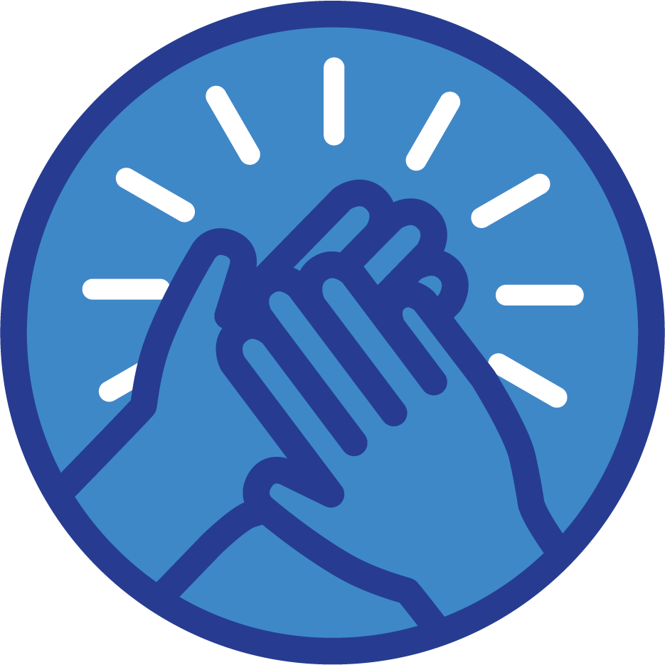 Icon of two hand embraced for the audience award